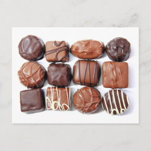 Carte postale au chocolat