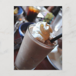 Carte postale au chocolat Milkshake