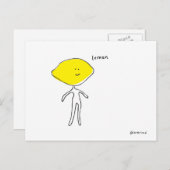 carte postale au citron (Devant / Derrière)