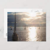 Carte Postale Au coucher du soleil (Devant / Derrière)