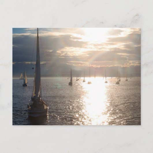 Carte Postale Au coucher du soleil (Devant)