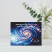 Carte Postale Au début, Dieu et Verse de création (Debout devant)