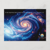 Carte Postale Au début, Dieu et Verse de création (Devant)