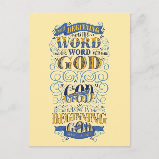 Carte Postale Au début était le mot (Devant)