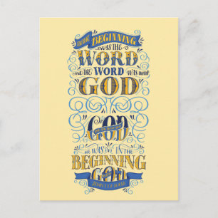 Carte Postale Au début était le mot