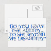 Carte Postale Au-delà (Devant / Derrière)