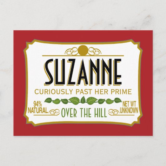 Carte Postale Au-dessus de la colline Amusante fête d'anniversai (Devant)