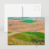 Carte Postale Au-dessus de la Palouse peinte de la Butte Steptoe (Devant / Derrière)