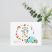 Carte Postale Au-dessus de la rivière et à travers le bois Thank (Debout devant)