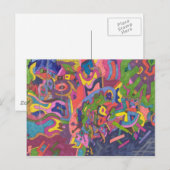 Carte Postale "Au-dessus de la tempête" Art Abstrait (Devant / Derrière)