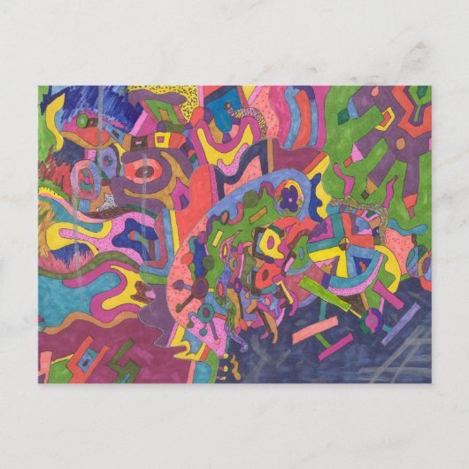 Carte Postale "Au-dessus de la tempête" Art Abstrait (Devant)