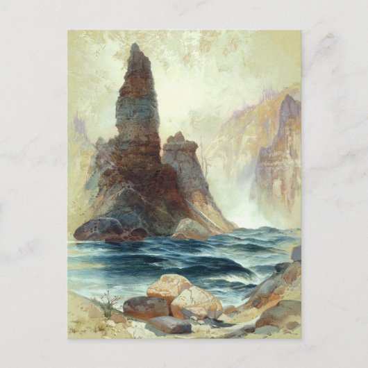 Carte Postale Au-dessus de Tower Falls, Moran, 1872 (Devant)