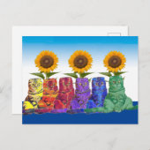 Carte Postale Au-dessus des Rainbow Cats (Devant / Derrière)