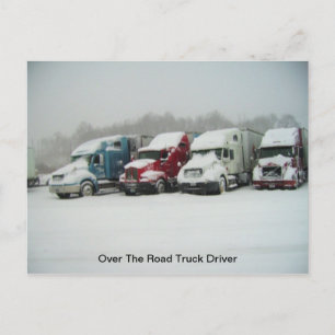 Carte Postale Au-dessus du conducteur de camion routier