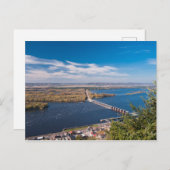 Carte Postale Au-dessus du fleuve Mississippi et du barrage d'Al (Devant / Derrière)