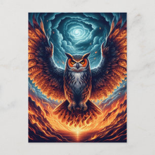 Carte Postale Au-dessus et au-dessous - Wise Owl Art
