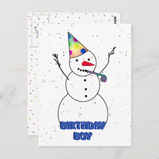 Carte Postale Au garçon d'anniversaire ! (Devant / Derrière)