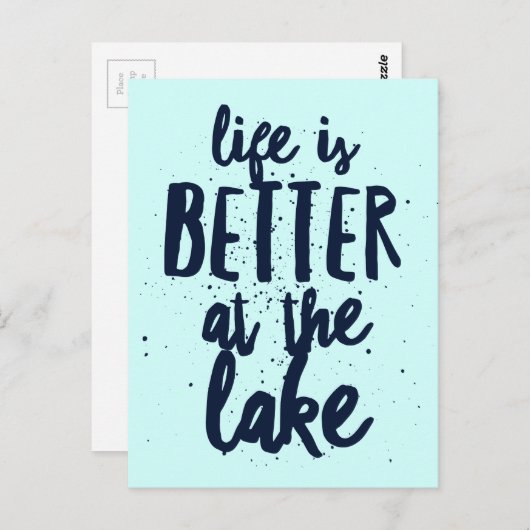 Carte Postale Au lac (Devant / Derrière)