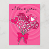 Carte postale au lollipop rose (Devant)