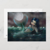 Carte Postale Au milieu de l'Imaginaire de sirène de mer douce (Devant / Derrière)