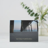 Carte Postale Au niveau de la mer - Oak Island, NC (Debout devant)