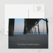 Carte Postale Au niveau de la mer - Oak Island, NC (Devant / Derrière)