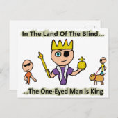 Carte Postale Au Pays Des Aveugles (Devant / Derrière)