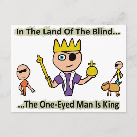Carte Postale Au Pays Des Aveugles (Devant)