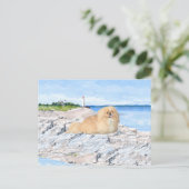 Carte Postale Au phare (Debout devant)