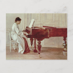 Carte Postale Au piano, 1887 (huile sur toile)