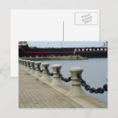 Carte Postale Au quai de Cleveland dans l'Ohio (Devant / Derrière)