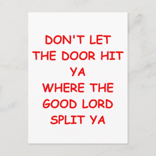 Carte Postale au revoir (Devant)