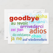 Carte Postale Au revoir (Devant / Derrière)