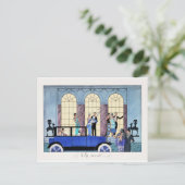 Carte Postale Au Revoir, 1920 Illustration Art déco (Debout devant)