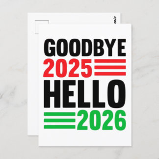 Carte Postale Au revoir 2025 Bonjour 2026 - Célébrer une étoile