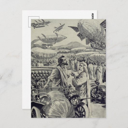 Carte Postale "Au spectacle aérien" (Devant / Derrière)