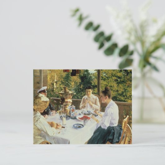 Carte Postale Au Tea-Table, 1888 (Debout devant)