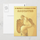 Carte postale au trésor mère et fille (Devant / Derrière)