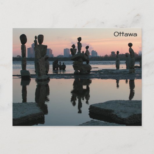 Carte Postale Aube sur la rivière d'Ottawa (Devant)
