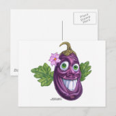 Carte Postale aubergine (Devant / Derrière)