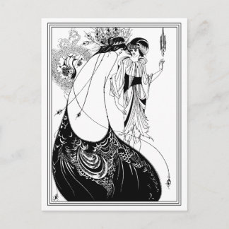Carte postale : Aubrey Beardsley - La jupe Peacock