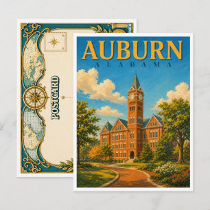 Carte Postale Auburn Alabama Tour de l'horloge géoSaga