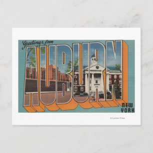 Carte Postale Auburn, New York - Scènes de grandes lettres