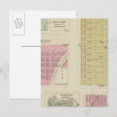 Carte Postale Auburn, Silver Lake, Kilmer et Richland, Kansas (Devant / Derrière)