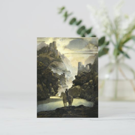 Carte Postale Aucassin cherche Nicolette par Maxfield Parrish (Debout devant)