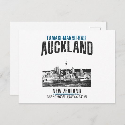 Carte Postale Auckland (Devant / Derrière)