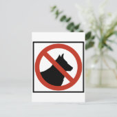 Carte Postale Aucun chien autorisé / Aucun animal de compagnie S (Debout devant)