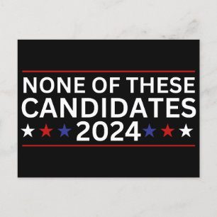 Carte Postale Aucun de ces candidats 2024 drôle humo sarcastique