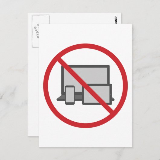 Carte Postale Aucun écran (Devant / Derrière)