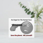 Carte Postale Aucun logo d'émoticône d'espoir (Debout devant)